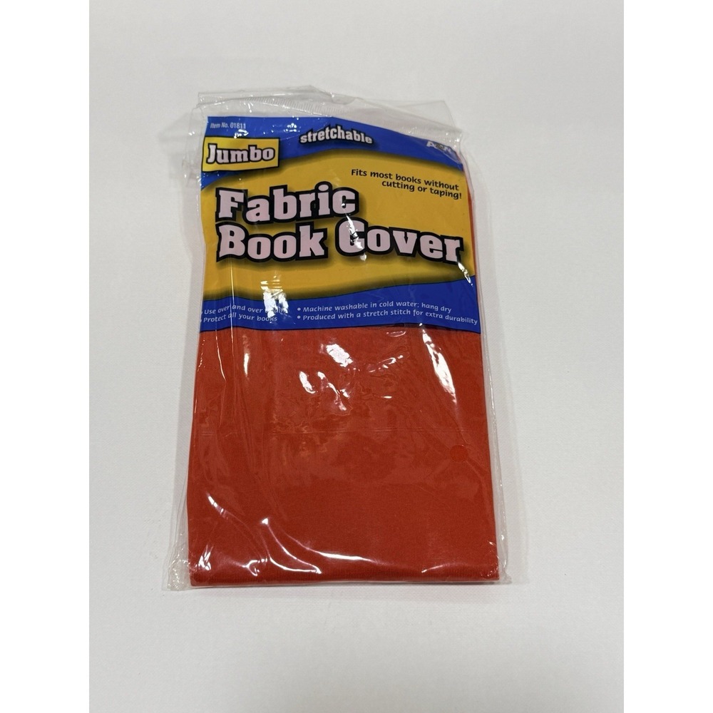 Book Covers Stretch Fabric Adjustable School Textbook Protector Red